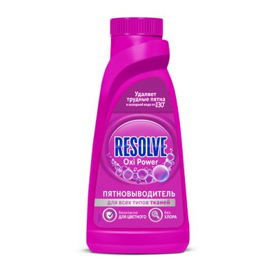 Пятновыводитель Resolve Oxi Power 450мл для тканей жидкий