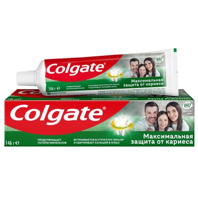 Зубная паста COLGATE Макс защита от кариеса 100мл Двойная Мята