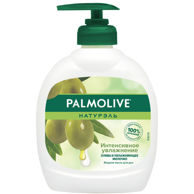 Мыло жидкое PALMOLIVE Натурэль 300мл"Интенсивное увлажнение" (Олива и Увлажняющее молочко)