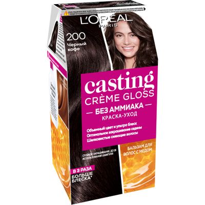 Краска для волос L'OREAL Casting Creme Gloss 254мл 200 Черный кофе