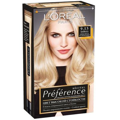 Краска для волос L'OREAL Preference 270мл 9.13 Байкал очень-светло-русый бежевый