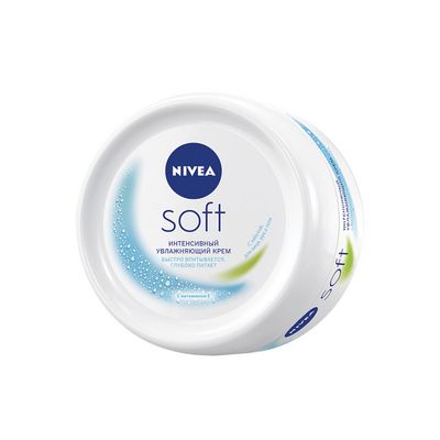 Крем для тела NIVEA Soft 100мл Увлажняющий Интенсивный универсальный банка