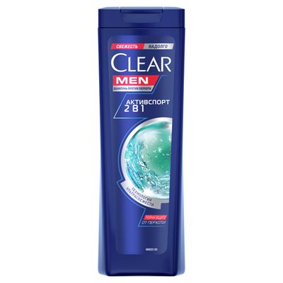 Шампунь для волос CLEAR MEN VITA ABE 200мл Активспорт 2в1 против перхоти
