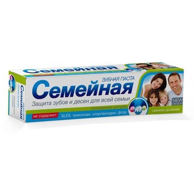 Зубная паста СВОБОДА 130г Семейная Свежее дыхание с комплексом микроэлементов лам. туба в/ф