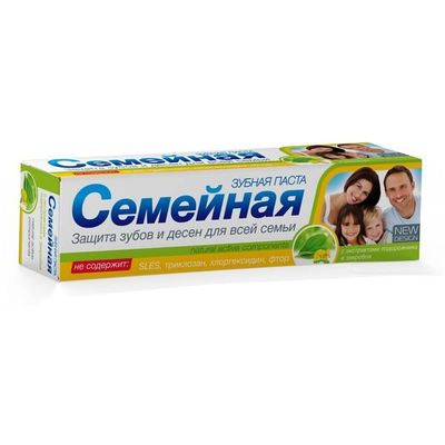 Зубная паста СВОБОДА 130г Семейная с экстрактом подорожника и зверобоя лам. туба в/ф