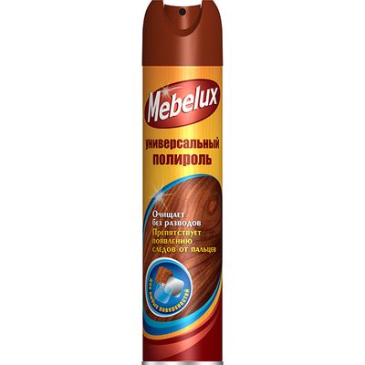 Средство для мебели MEBELUX 300мл полироль для любых поверхностей
