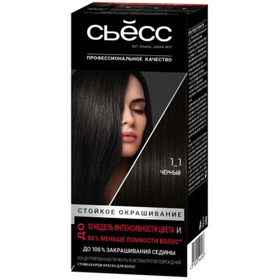 Краска для волос СЬĔСС Color 115мл 1-1 черный