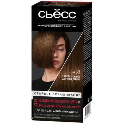Краска для волос СЬĔСС Color 115мл 4-8 каштановый шоколадный
