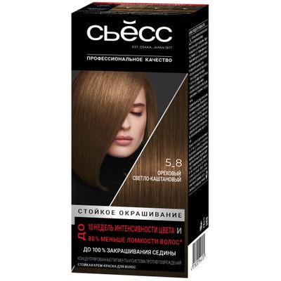 Краска для волос СЬĔСС Color 115мл 5-8 ореховый светло-каштановый