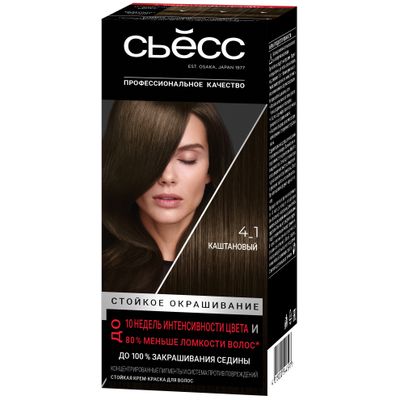Краска для волос СЬĔСС Color 115мл 4-1 каштановый
