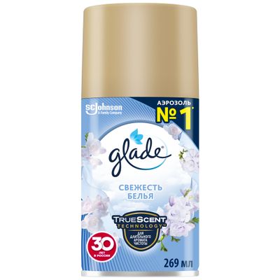 Освежитель воздуха GLADE Automatic 269мл Свежесть белья сменный блок