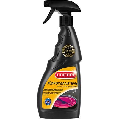 Средство для кухни UNICUM 500мл Жироудалитель для стеклокерамических плит