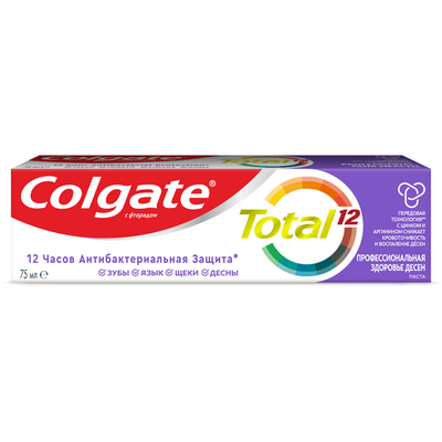 Зубная паста COLGATE 75мл TOTAL 12 Pro-Здоровье десен