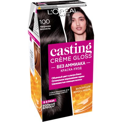 Краска для волос L'OREAL Casting Creme Gloss 254мл 100 Чёрная ваниль