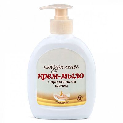 Крем-мыло жидкое НЕВСКАЯ КОСМЕТИКА 300мл Натуральное с протеинами шелка