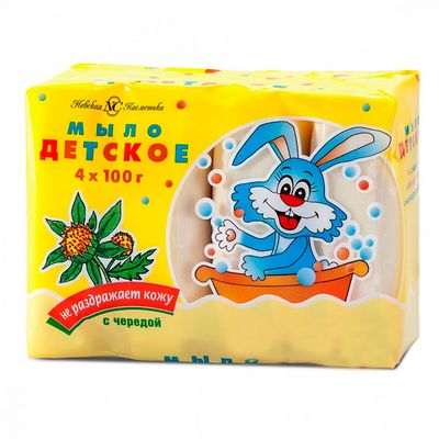 Мыло туалетное ДЕТСКОЕ 100г*4 Череда