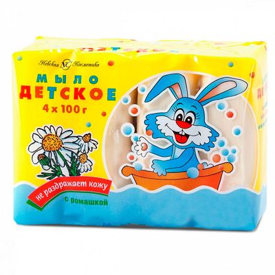 Мыло туалетное ДЕТСКОЕ 100г*4 с Ромашкой