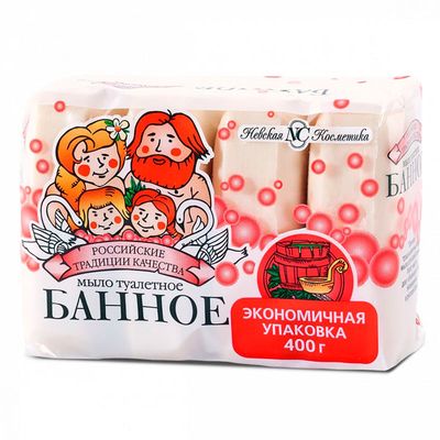 Мыло туалетное БАННОЕ 100гх4шт