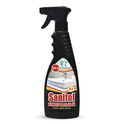 Универсальное чистящее средство SANITOL 500мл для удаления известкового налета, мыльных разводов и ржавчины