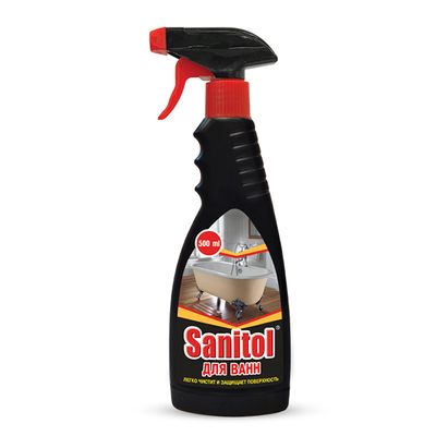 Средство чистящее SANITOL 500мл для чистки ванн с распылителем