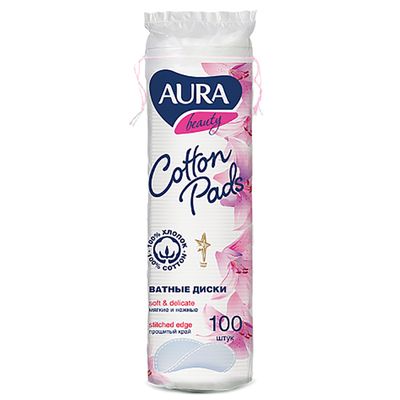 Ватные диски AURA 100шт/35