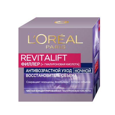 Крем для лица L'OREAL Revitalift 50мл Филлер ночной Восстановитель объема