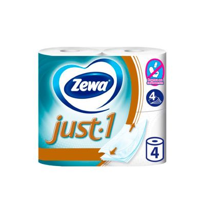 Туалетная бумага ZEWA Just 1 4шт 4сл NEW