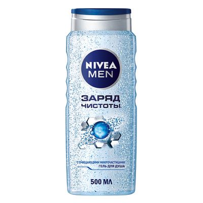Гель для душа NIVEA MEN 500мл Заряд чистоты