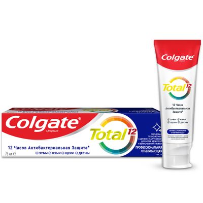 Зубная паста COLGATE 75мл TOTAL 12 Профессиональная Отбеливающая