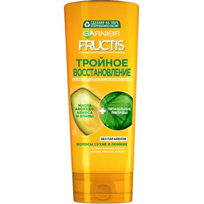 Бальзам-ополаскиватель для волос GARNIER Fructis 387мл Тройное восстановление