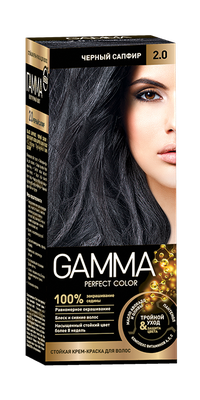 Крем-краска для волос GAMMA Perfect color 2.0 черный сапфир