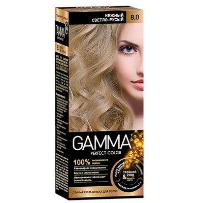 Крем-краска для волос GAMMA Perfect color 8.0 нежный светло-русый