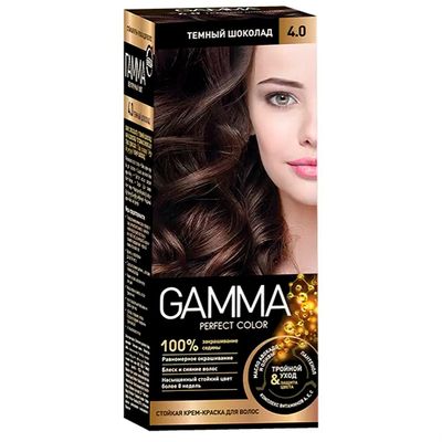 Крем-краска для волос GAMMA Perfect color 4.0 темный шоколад