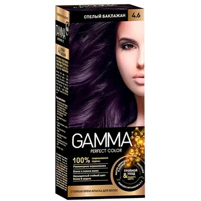Крем-краска для волос GAMMA Perfect color 4.6 спелый баклажан