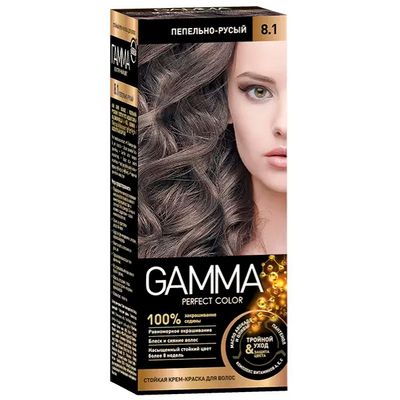 Крем-краска для волос GAMMA Perfect color 8.1 пепельно-русый