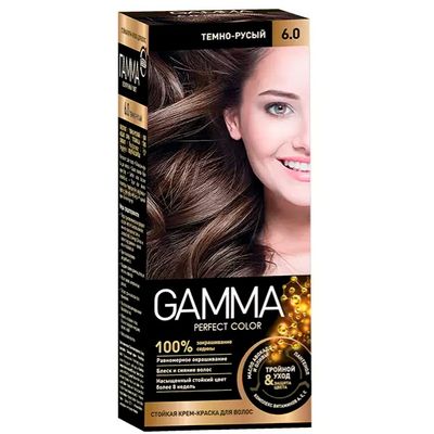 Крем-краска для волос GAMMA Perfect color 6.0 темно-русый