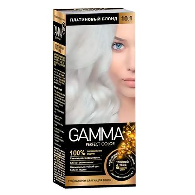Крем-краска для волос GAMMA Perfect color 10.1 платиновый блондин