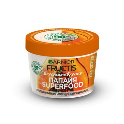 Маска для волос GARNIER Fructis 390мл Superfood Папайя