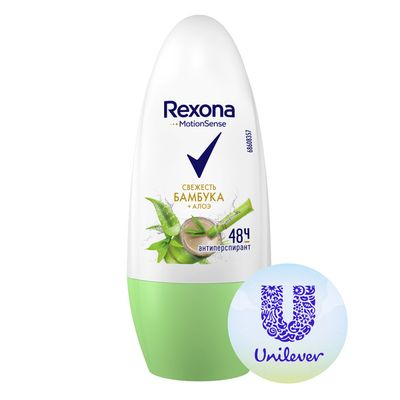 Дезодорант для тела REXONA/РЕКСОНА 50мл женский  Бамбук и алоэ Вера шариковый