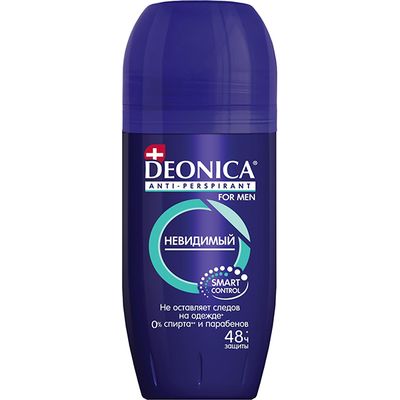 Дезодорант для тела DEONICA FOR MEN 50мл Антиперспирант ролик Невидимый