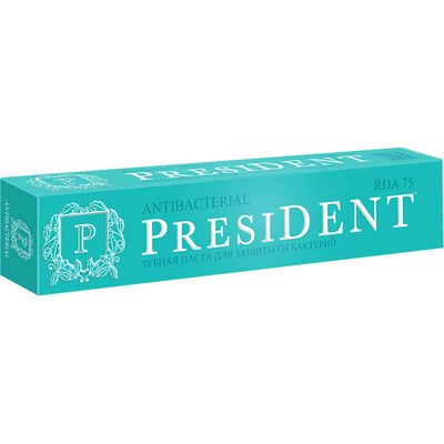Зубная паста PRESIDENT 75мл Antibacterial