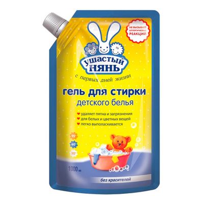 Гель для стирки УШАСТЫЙ НЯНЬ 1000мл детского белья Дпак