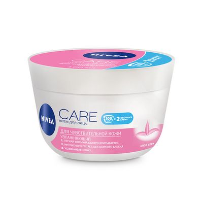 Крем для лица NIVEA 100мл Увлажняющий для чувствительной кожи Care