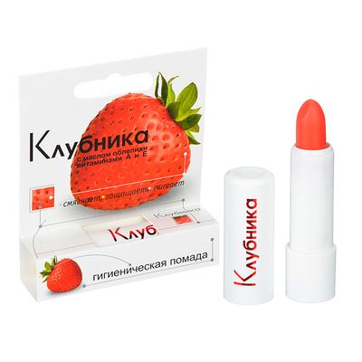 ЛАБОРАТОРИЯ ПРИРОДЫ 2,8г Помада губная гигиеническая Клубника*28