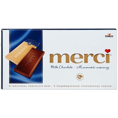 Молочный шоколад Merci, 100г