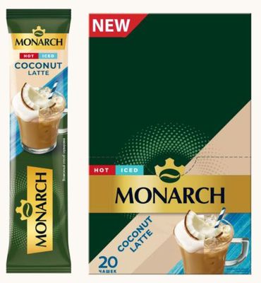 Кофейный напиток Monarch Latte кокос 16г