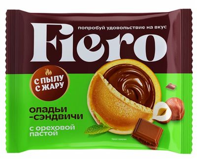 Оладьи-сэндвичи "Fiero" с ореховой пастой 24х60 г