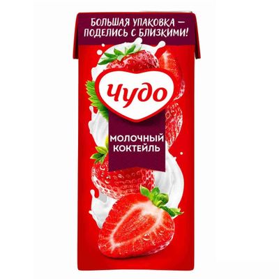 Коктейль молочный Чудо 960г 2% Клубника