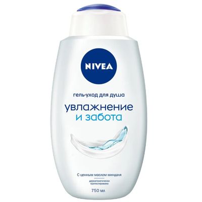 Гель для душа NIVEA 750мл Гель-уход Увлажнение и забота*6