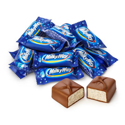 Шоколадные конфеты Milky Way minis с нежным суфле, 2.5 кг